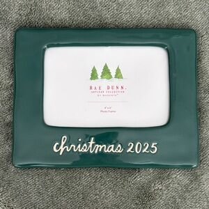Rae Dunn Christmas 2025 Green Photo Frame 4” x 6”